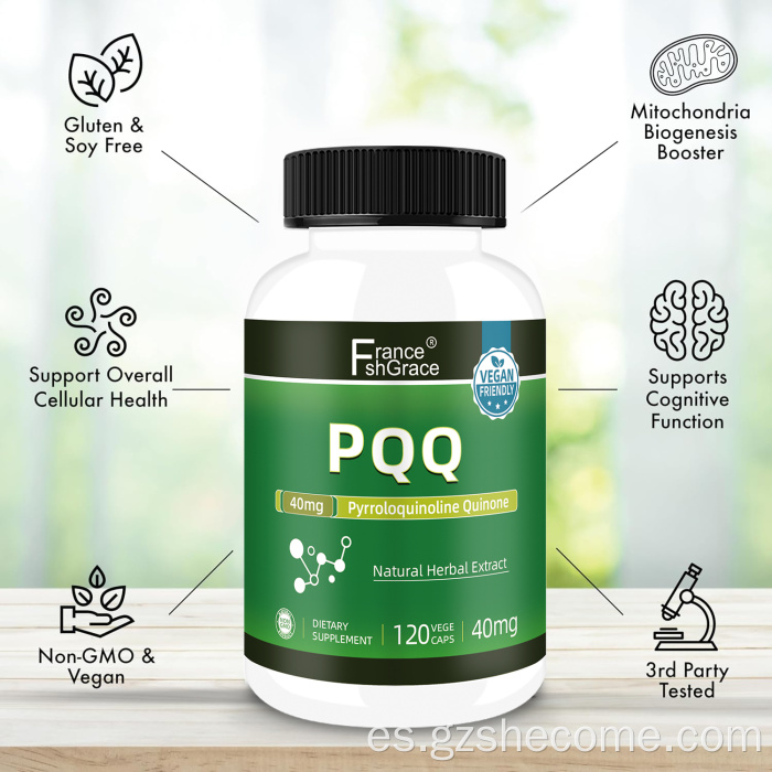 Shecome PQQ Cápsulas Energía Apoyo a la salud mitocondrial